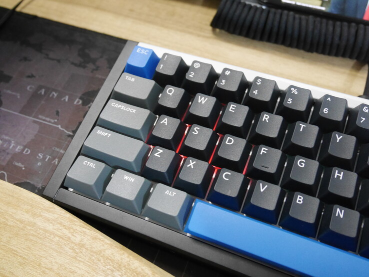 Iqunix EZ63 with red WASD backlighting