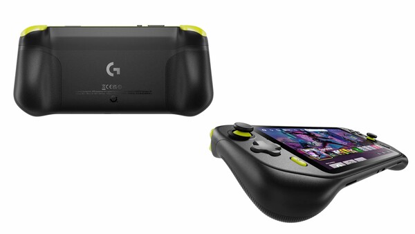 The black Logitech G Cloud has neon yellow triggers and shoulder buttons. (Image source: Logitech)