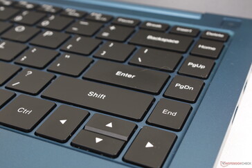 The matte plastic keys are susceptible to greasy fingerprint buildup