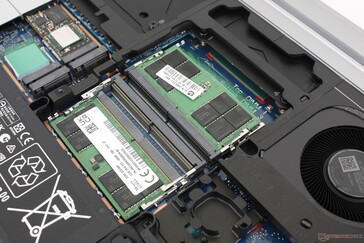 4x SODIMM slots. Note that RAM speed is limited to 4800 MHz