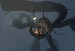 Outer Wilds in game screenshot showing angler fish structure 