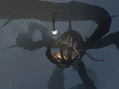 Outer Wilds in game screenshot showing angler fish structure 