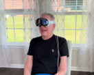 Mark (64), was able to play Solitaire using his thoughts, Synchron's BCI and the Apple Vision Pro headset. (Image source: Business Wire) 