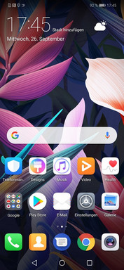 Default home screen