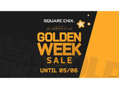 A promotional image for Square Enix's Golden Week Sale 2025 with Golden Week written in bold letters with the event dates at the bottom. (Image Source: Square Enix)