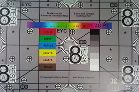 Shot of the test chart