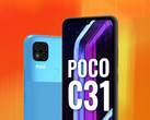 The POCO C31 is a POCO C3 with a fingerprint scanner. (Image source: POCO India)