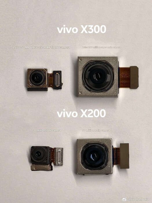The Vivo X300 series will benefit from a larger camera on the front