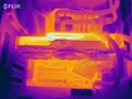 Heat map of the MSI GeForce RTX 2080 Ti Gaming X Trio during a stress test (PT 100%)