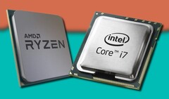 Intel has managed to regain share from AMD in the latest Steam survey CPU usage figures. (Image source: AMD/Intel/Steam - edited)