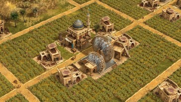 An image showing a farm in Anno 1404 - History Edition.