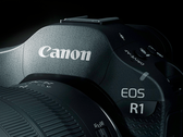 A close up of the Canon EOS R1. 