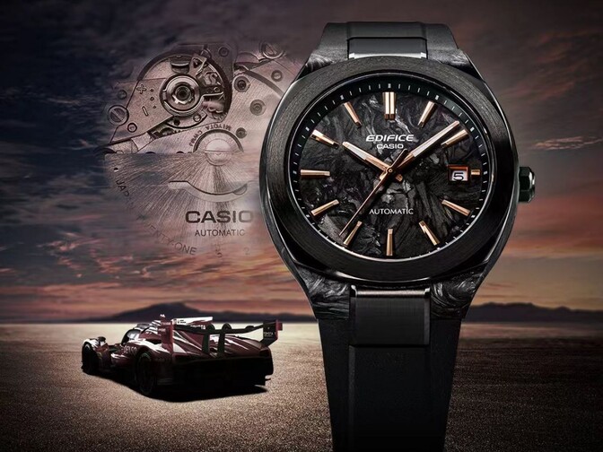 Casio unveils new Edifice mechanical watch with carbon dial