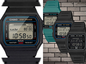 Casio F-B100W-1A, F-B100W-3A, and F-B100WB-1A.