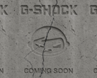 The teaser clip (pictured) showcases cracked cement with both brand logos carved into the surface, followed by the words "Coming Soon." (Image source: G-Shock UK)