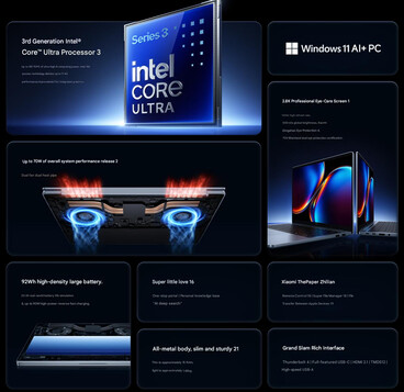 Core specs of the Redmi Book Pro 14 2026 (machine translated)
