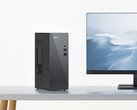 The Lecoo Cool 310 has been refreshed. Pictured: a promo picture of the mini PC alongside a monitor. (Image source: Lenovo)