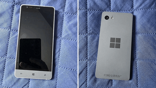 The unreleased phone has capacitive keys and a single rear camera.