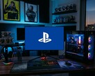 PlayStation logo seen on gaming PC monitor