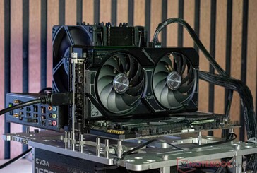 The ASUS Dual GeForce RTX 4060 Ti OC during the noise emission test