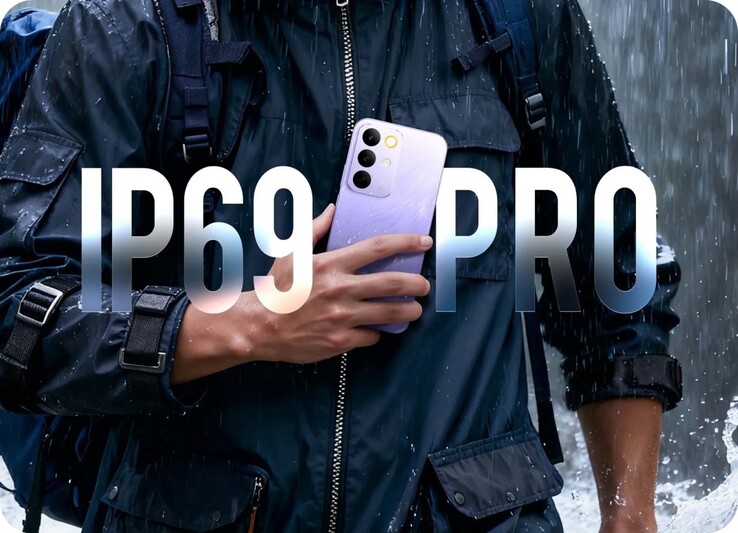 The Realme C85 5G smartphone features IP69 water resistance (Image source: Realme)