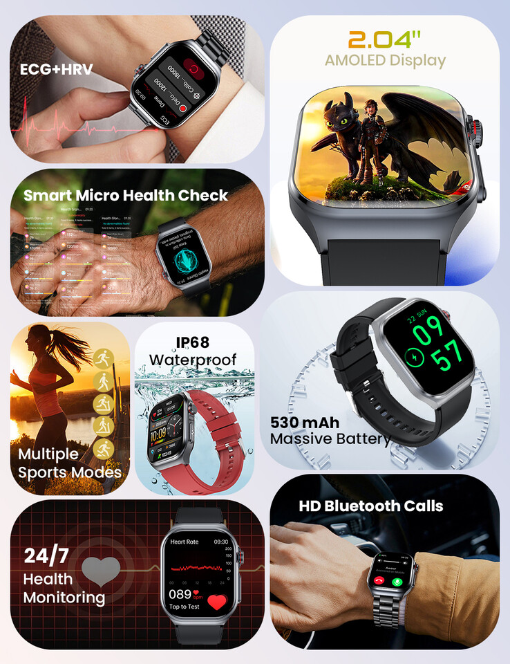 Rollme X3 smartwatch key features (Image source : Rollme)