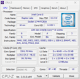 CPU-Z system info: CPU