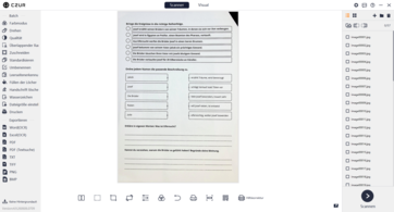 Processing of the scanned files using CZUR software.