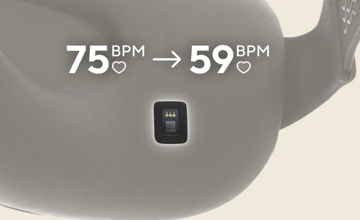 The SmartGoggles’ biometric sensor monitors heart rate in real time, allowing the device to tailor compression and vibration for a calming effect (Image source: Therabody)