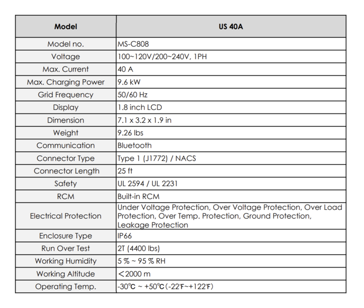EZgo MS-C808 specifications