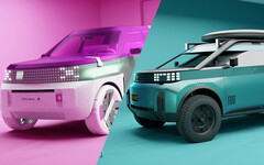 Fiat's new EVs feature striking design language based on the adorable Fiat Panda from the past. (Image source: Fiat - edited)