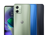 The Moto G54 in its three launch colours. (Image source: @evleaks)