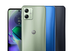 The Moto G54 in its three launch colours. (Image source: @evleaks)