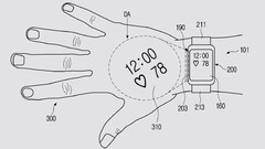 مفهوم جدید پروژکتور-ساعت.  (منبع: سامسونگ از طریق USPTO)