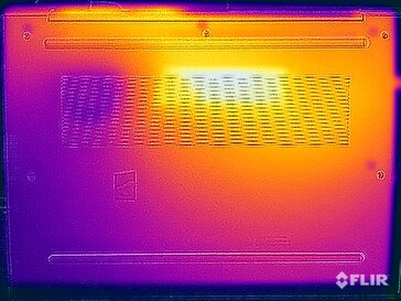 Surface temperatures during stress testing (bottom)