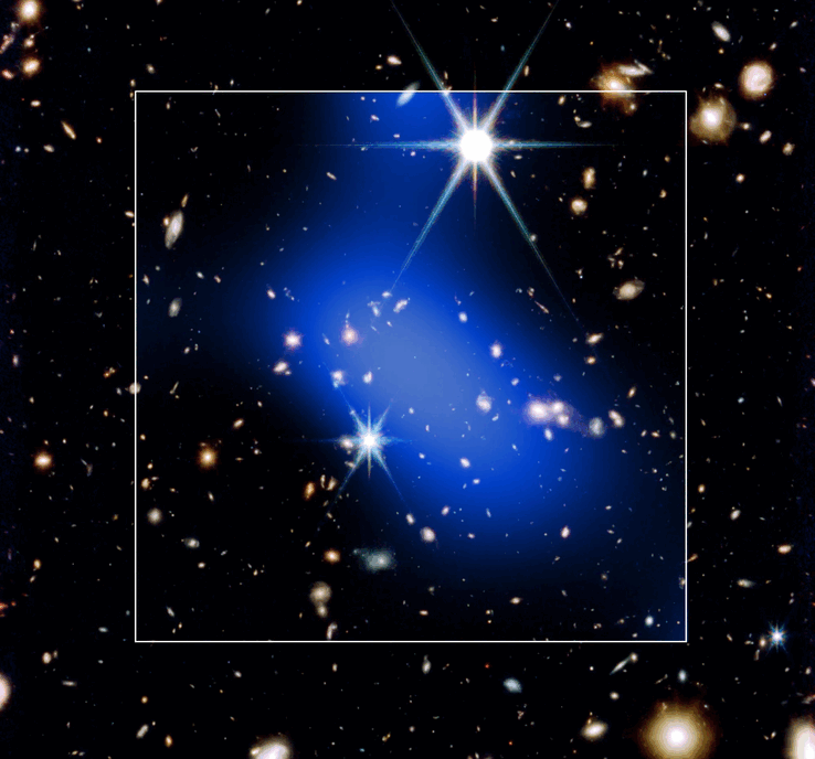 An image of the galaxy cluster