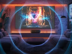 Epson’s Lifestudio Grand EH-LS670 projector (pictured) features various upgrades over its predecessor. (Image source: Epson)