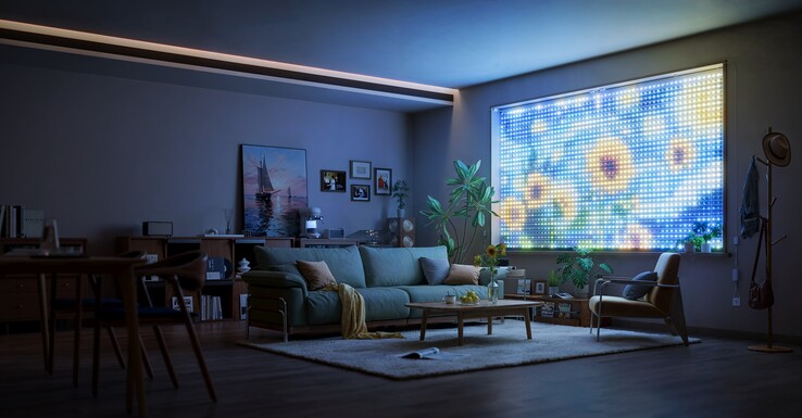 Govee Curtain Lights Pro shown in living room (Image source: Govee PR)