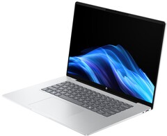 HP's OmniBook 5 (model 16-bf000) laptop is available in the Glacier Silver colorway (Image source: HP)