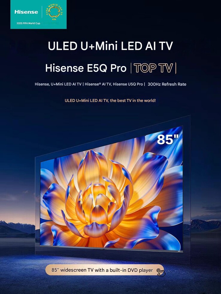 The Hisense Xiaomo E5Q Pro TV. (Image source: Hisense)