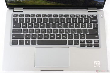 Keyboard layout remains identical to the Latitude 7400 2-in-1. All keys and symbols are backlit