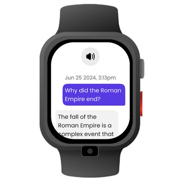 Pinwheel Watch uses the child-safe PinwheelGPT AI chatbot to answer questions about the world, which can be monitored remotely by parents. (Image source: Pinwheel)