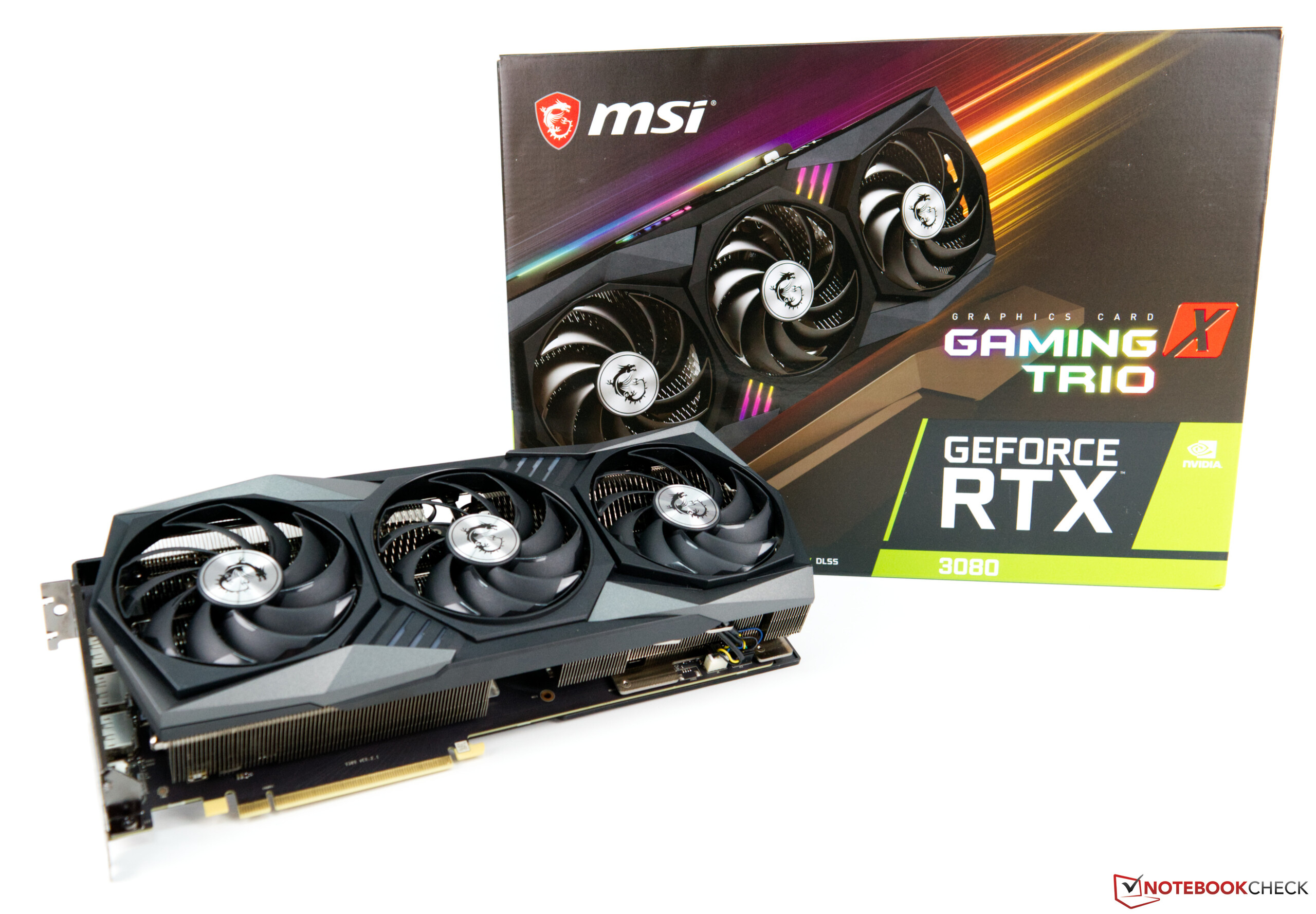 MSI GeForce RTX 3080 Gaming X Trio 10G desktop graphics card in