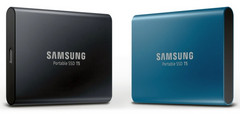 Samsung Portable SSD T5 Deep Black and Alluring Blue color options