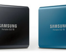 Samsung Portable SSD T5 Deep Black and Alluring Blue color options