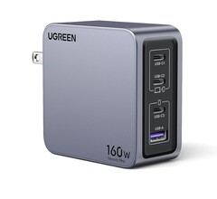 The Ugreen Nexode Pro 160 W GaN charger has a total of four ports (Image source: Ugreen)