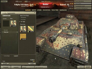 World of Tanks 0.7.0 - Pz V-VI Alpha camo selection