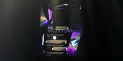 The teaser features just a flash of Gigabyte&#039;s upcoming premium motherboard. (Source: VideoCardz)