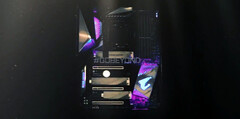 The teaser features just a flash of Gigabyte's upcoming premium motherboard. (Source: VideoCardz)