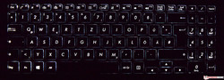 Asus ZenBook Flip 15 keyboard (backlit)
